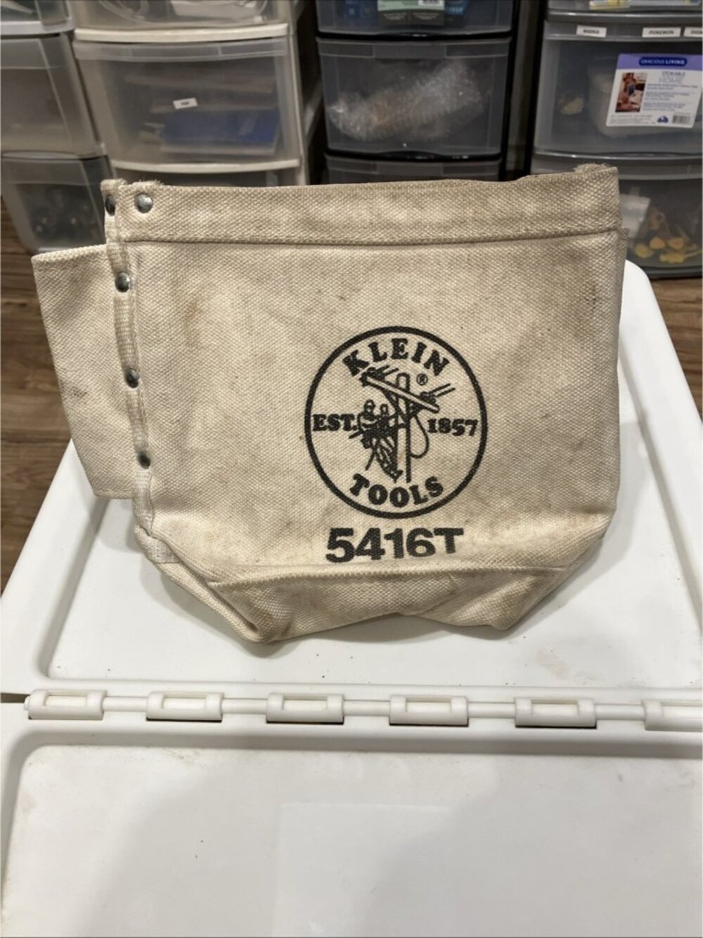 KLEIN TOOLS 5416T TOOL BAG BULL PIN BOLT POUCH CANVAS